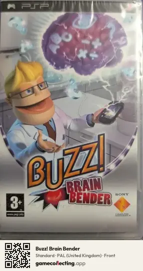 Buzz! Brain Bender PlayStation Portable, United Kingdom box front