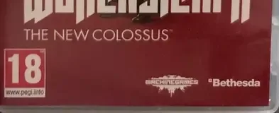 Wolfenstein II: The New Colossus, the PEGI square on its front