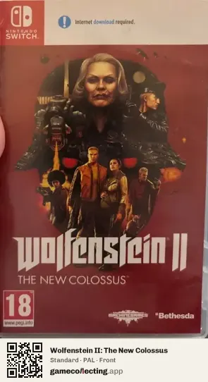 Wolfenstein II: The New Colossus Nintendo Switch, PAL box front