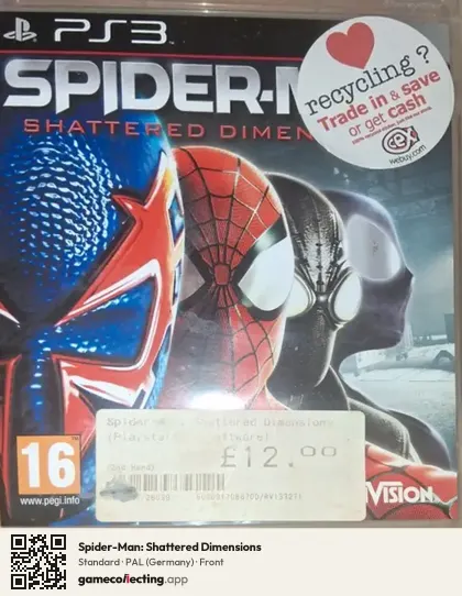 Spider-Man: Shattered Dimensions PlayStation 3, Germany box front