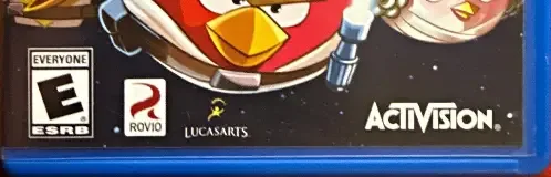 Angry Birds Star Wars, the ESRB box on its front
