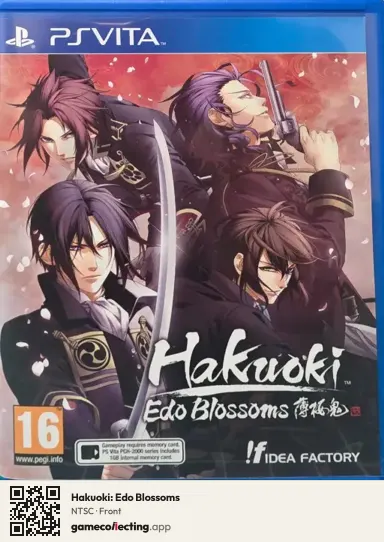 Hakuoki: Edo Blossoms PlayStation Vita, NTSC box front