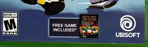 South Park: The Fractured but Whole, the ESRB box on its front