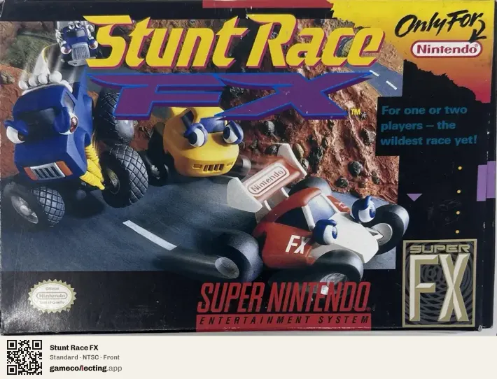 Stunt Race FX Super Nintendo Entertainment System, NTSC box front