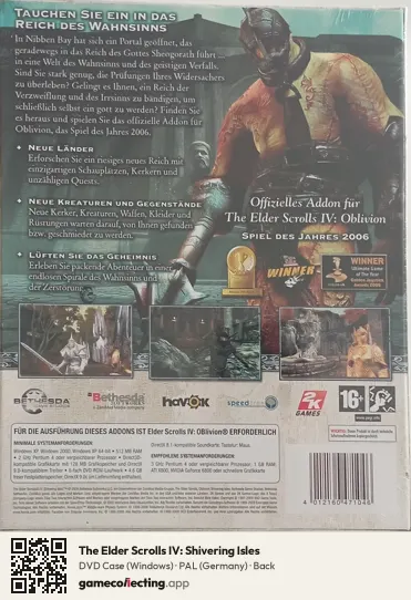The Elder Scrolls IV: Shivering Isles Computer, Germany box back