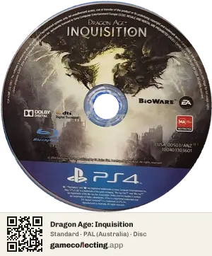 Dragon Age: Inquisition PlayStation 4, PAL disc