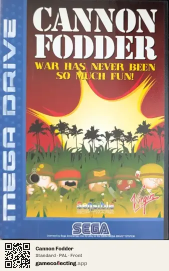 Cannon Fodder Sega Mega Drive / Genesis, PAL box front