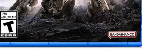 Armored Core VI: Fires of Rubicon, the ESRB box on its front