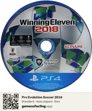 Pro Evolution Soccer 2018 PlayStation 4, Asia disc