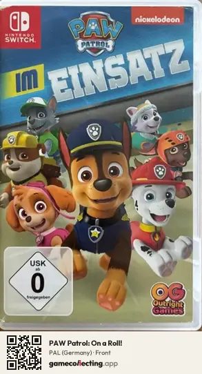 PAW Patrol: On a Roll! Nintendo Switch, Germany box front
