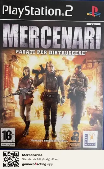 Mercenaries PlayStation 2, Italy box front
