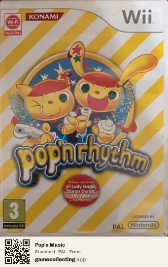 Pop'n Music Nintendo Wii, PAL box front