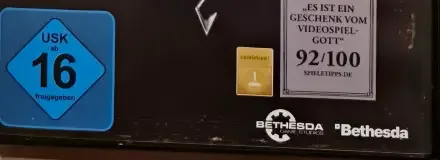 The Elder Scrolls V: Skyrim, the USK square on its front