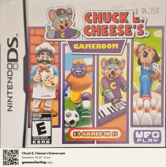 Chuck E. Cheese's Gameroom Nintendo DS, NTSC box front