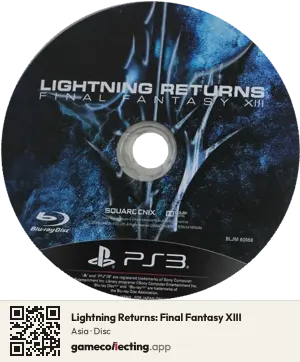 Lightning Returns: Final Fantasy XIII PlayStation 3, Asia disc