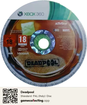 Deadpool Xbox 360, PAL disc