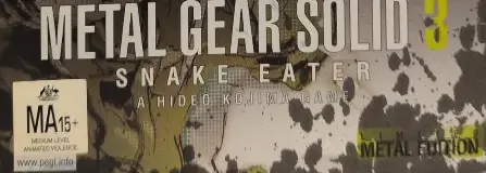 Metal Gear Solid 3: Snake Eater, the Australian classification mark on its front