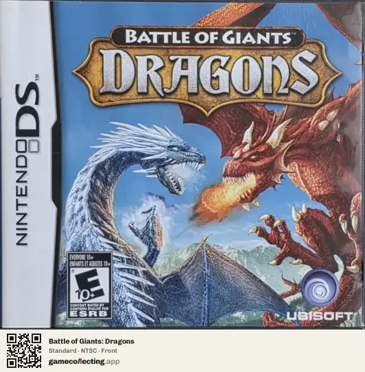 Battle of Giants: Dragons Nintendo DS, NTSC box front