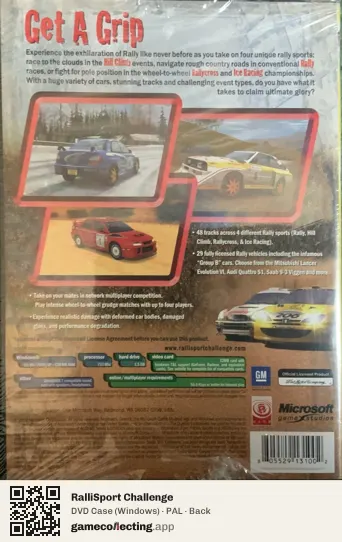 RalliSport Challenge Computer, PAL box back