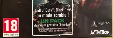 Call of Duty: Black Ops, the PEGI square on its front