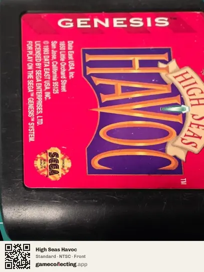 High Seas Havoc Sega Mega Drive / Genesis, NTSC box front
