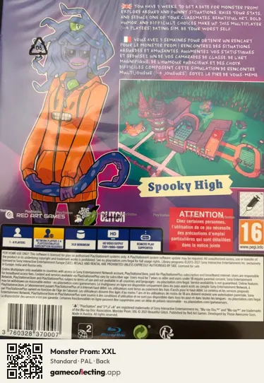 Monster Prom: XXL PlayStation 4, PAL box back