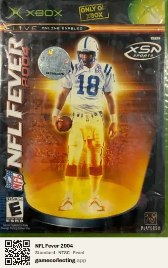 NFL Fever 2004 Xbox, NTSC box front
