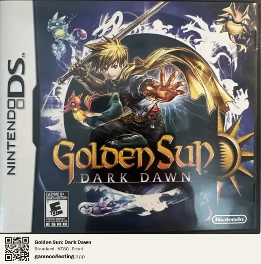Golden Sun: Dark Dawn Nintendo DS, NTSC box front
