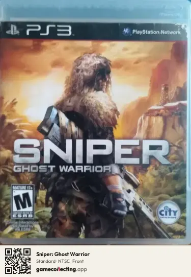 Sniper: Ghost Warrior PlayStation 3, NTSC box front