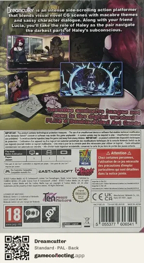 Dreamcutter Nintendo Switch, PAL box back