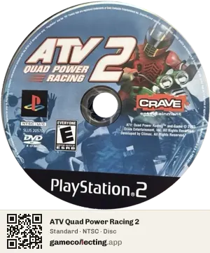 ATV Quad Power Racing 2 PlayStation 2, NTSC disc