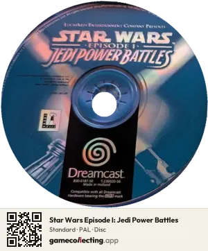 Star Wars Episode I: Jedi Power Battles Sega Dreamcast, PAL disc