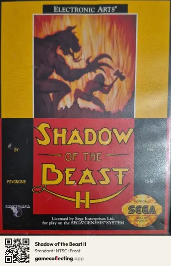 Shadow of the Beast II Sega Mega Drive / Genesis, NTSC box front