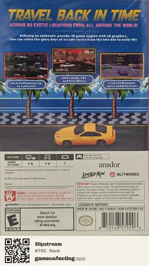 Slipstream Nintendo Switch, NTSC box back