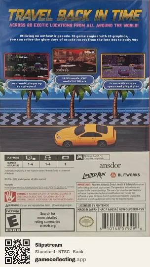 Slipstream Nintendo Switch, NTSC box back
