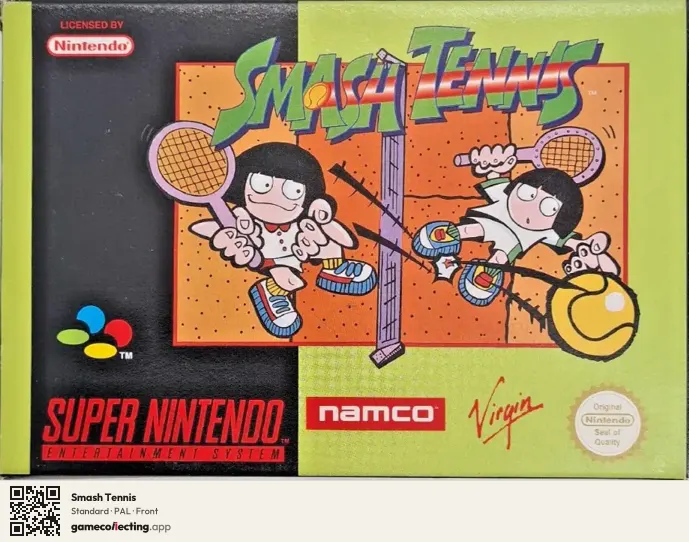 Smash Tennis Super Nintendo Entertainment System, PAL box front