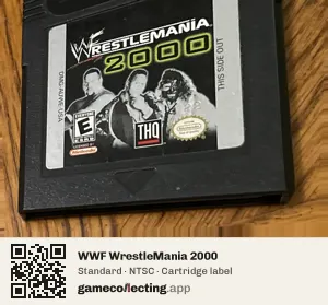 WWF WrestleMania 2000 Game Boy Color, NTSC cartridge label