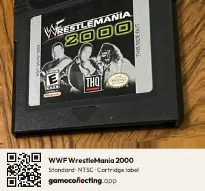 WWF WrestleMania 2000 Game Boy Color, NTSC cartridge label