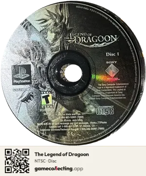 The Legend of Dragoon PlayStation, NTSC disc