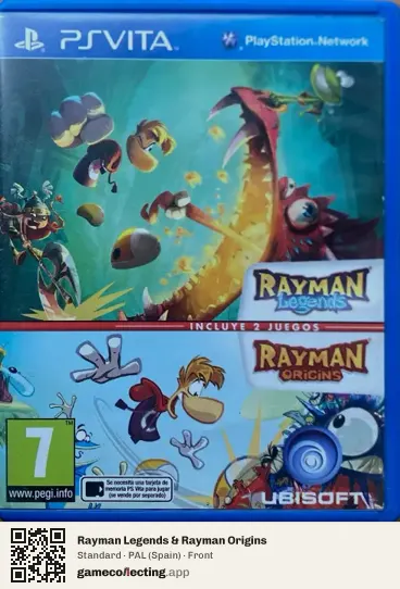 Rayman Legends & Rayman Origins PlayStation Vita, Spain box front