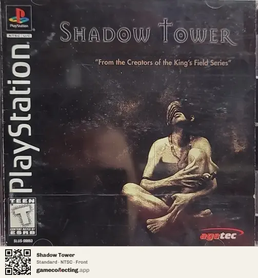 Shadow Tower PlayStation, NTSC box front