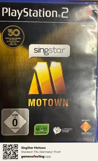 SingStar Motown PlayStation 2, Germany box front
