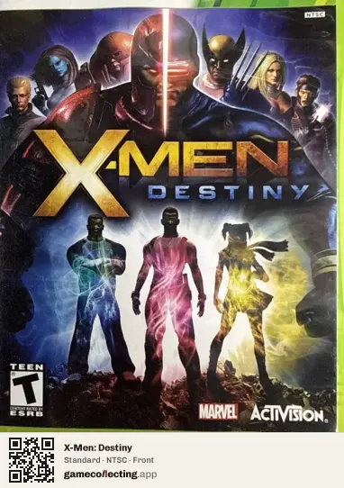 X-Men: Destiny Xbox 360, NTSC box front