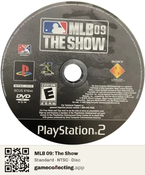 MLB 09: The Show PlayStation 2, NTSC disc