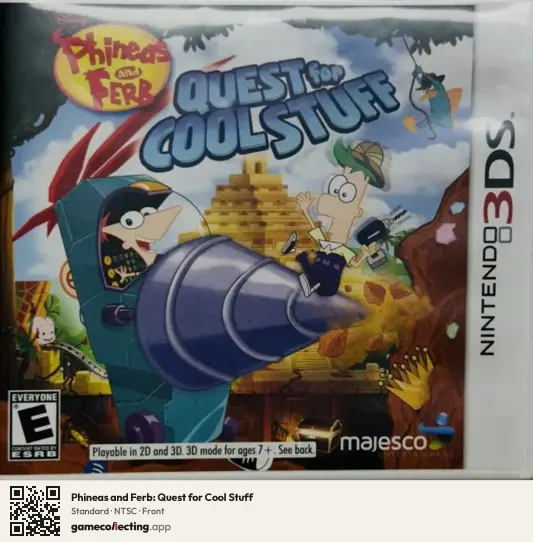 Phineas and Ferb: Quest for Cool Stuff Nintendo 3DS, NTSC box front