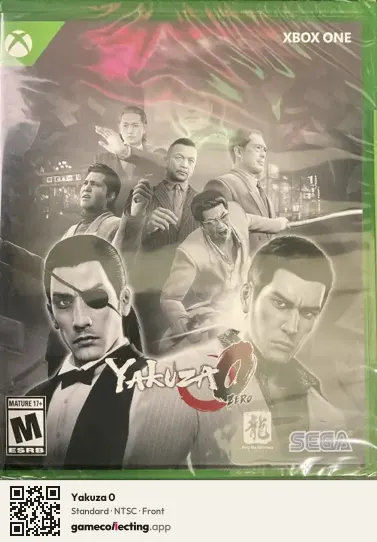 Yakuza 0 Xbox One, NTSC box front