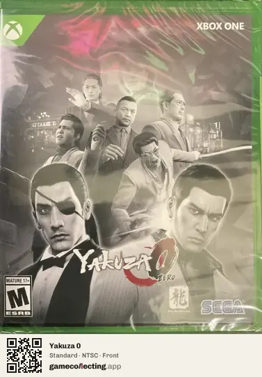 Yakuza 0 Xbox One, NTSC box front