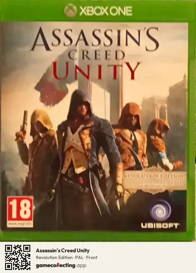 Assassin's Creed Unity Xbox One, PAL box front
