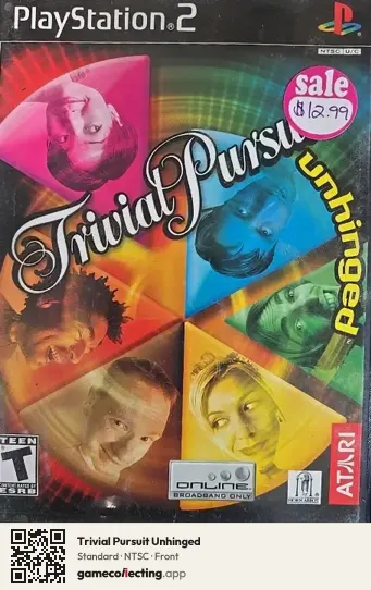 Trivial Pursuit Unhinged PlayStation 2, NTSC box front