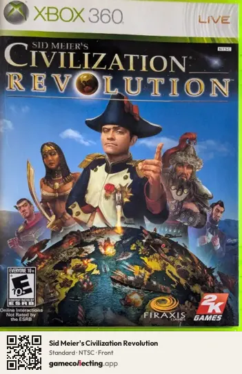 Sid Meier's Civilization Revolution Xbox 360, NTSC box front
